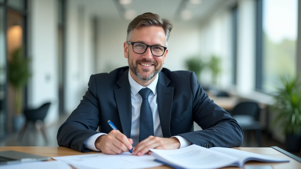 Finanzamt-Mitarbeiter arbeitet an Computer mit Steuerdaten und Kindergeld-Unterlagen